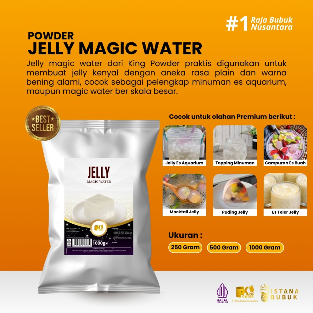 Bubuk Jelly Powder Topping Magic Water Bubuk Jeli Powder Magic Water