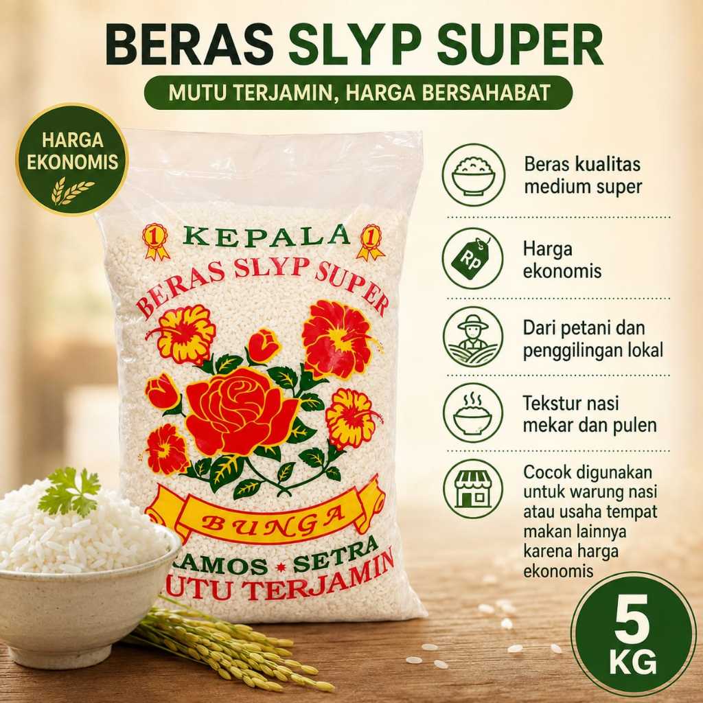 BERAS RAMOS SETRA CAP BUNGA 5 KG