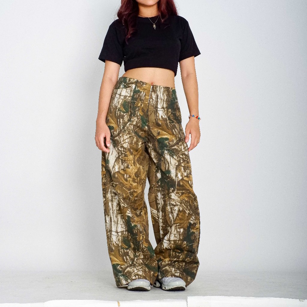 Panbelle Camo Realtree Baggy Pants / Celana Panjang High Waist Camo Realtree Wanita