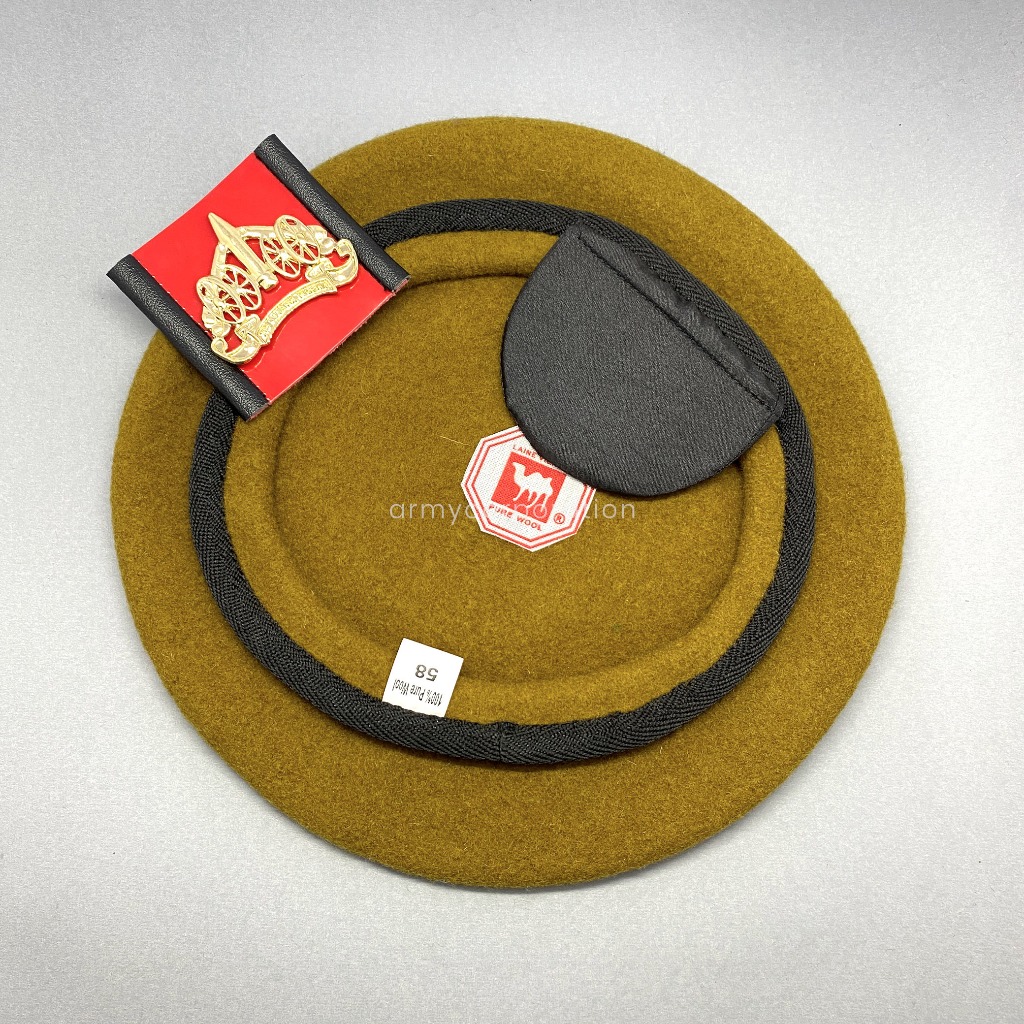 Topi Baret Camel Armed / Emblem Armed