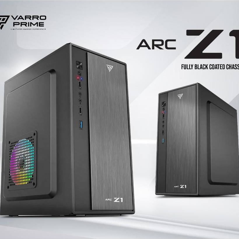 Casing PC Office Varro Prime ARC Z1 M-ATX Include PSU 500Watt - Case PC Office VARRO
