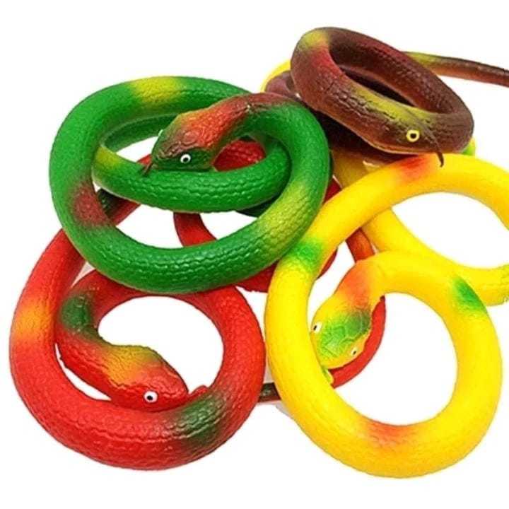 promo mainan animal karet ular prank mainan ular karet 75 cm Mainan Figure Ular Karet Multiwarna fig