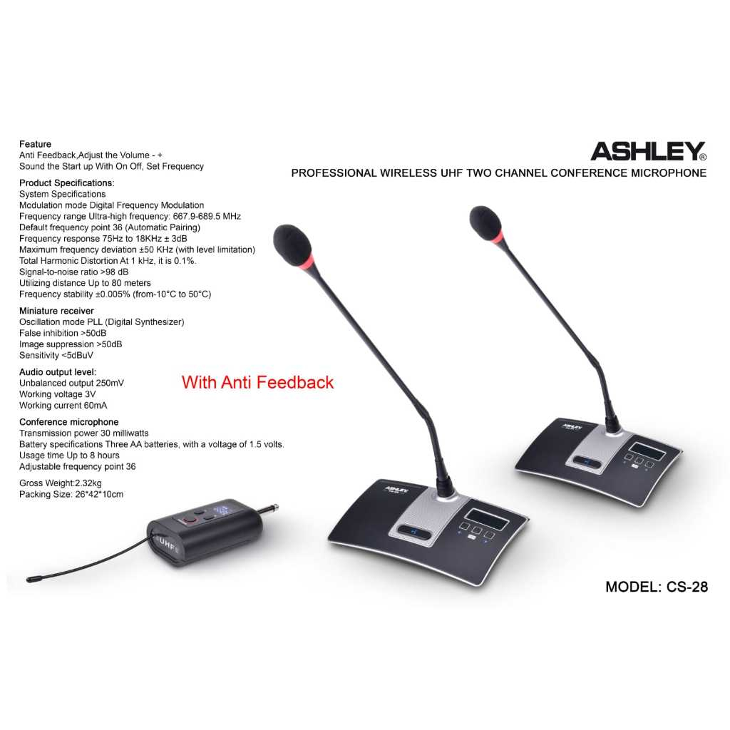 MIC MEJA WIRELESS ASHLEY CS28 CS 28