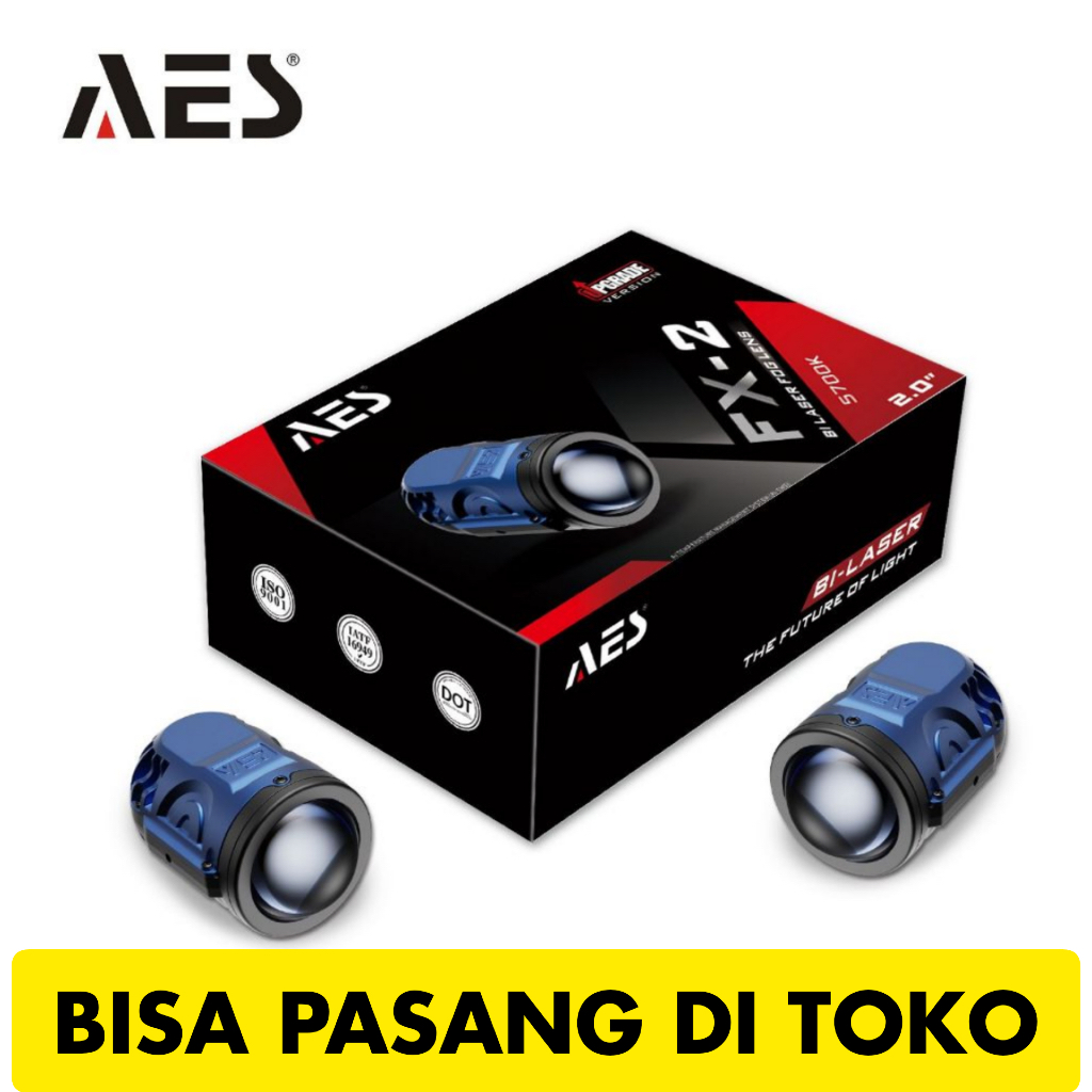 Projie BILED AES FX-2 (Projector BI-LED Foglamp 2.0 Inch Putih 1 & 3 Warna FX2 All Weather)