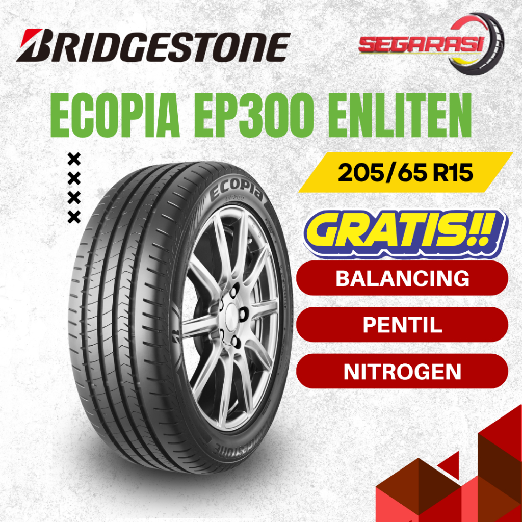 BRIDGESTONE ECOPIA EP300 ENLITEN 205/65 R15 TUBELESS - BAN MOBIL BRIDGESTONE ECOPIA EP300 205 65 R15