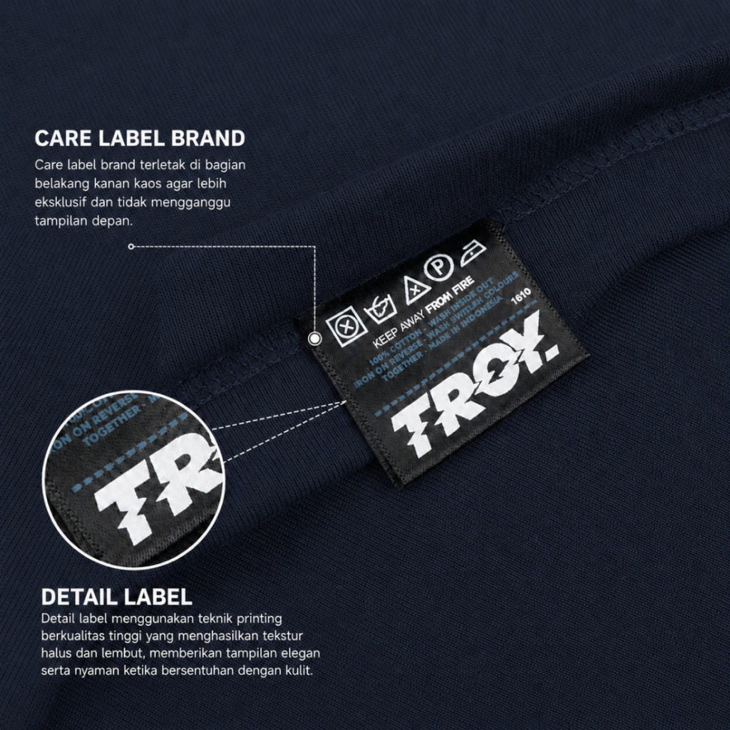 Troy Company Longsleeve T-Shirt Navy Dreamstars - Kaos Pria Lengan Panjang Biru Navy LSD 3682