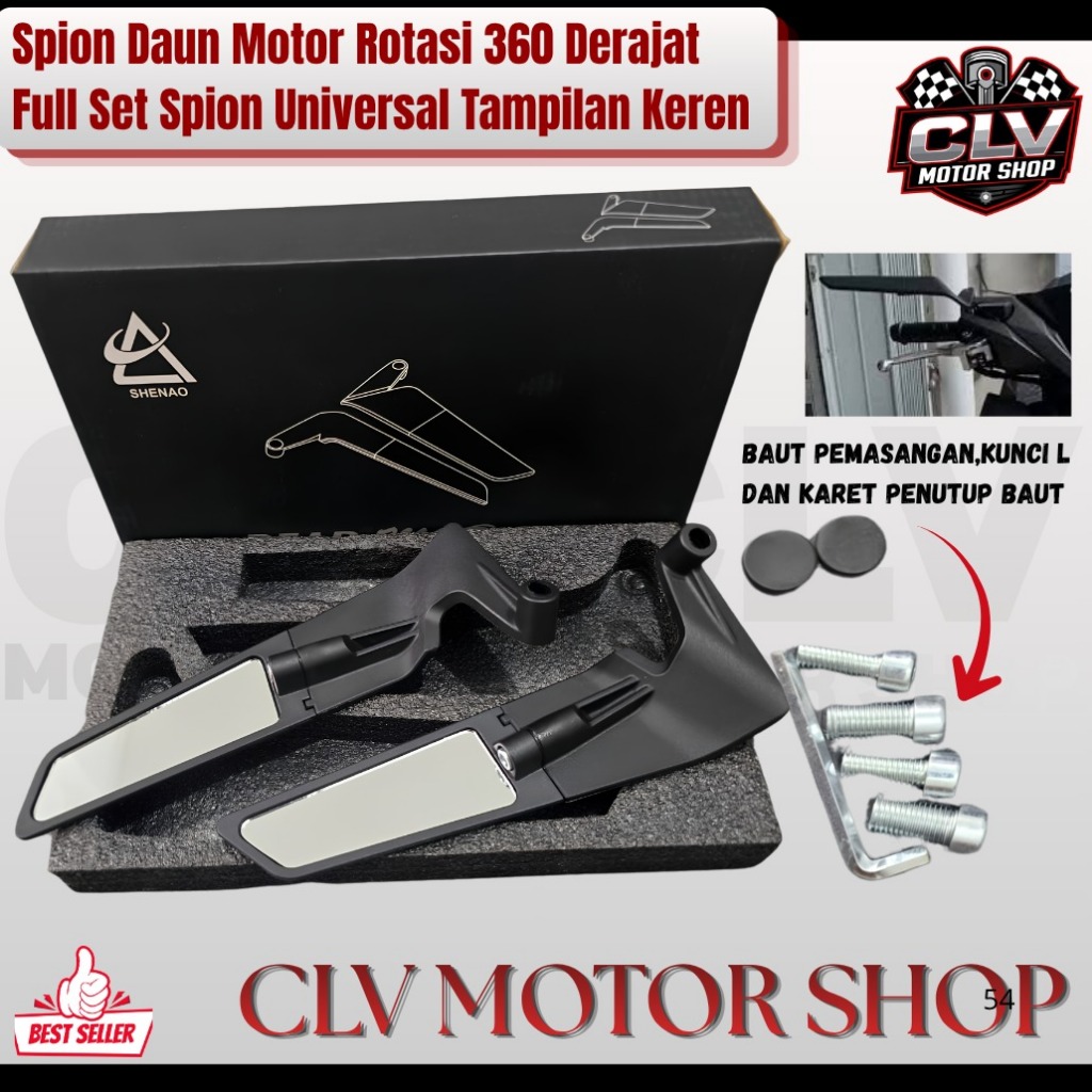 SPION DAUN UKURAN KECIL CNC / SPION WINGLET MATIC BEBEK UNIVERSAL SEMUA MOTOR C2181