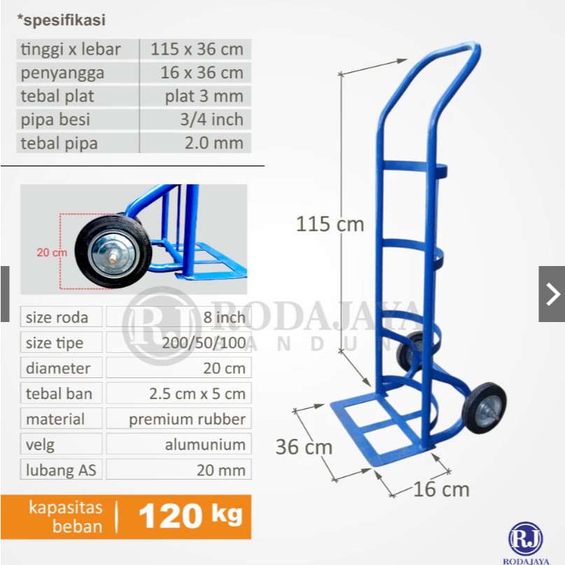 PROMO DISKON Troli gas elpiji 3kg susun galon elpiji LPG Troly Trolley gledekan gerobak