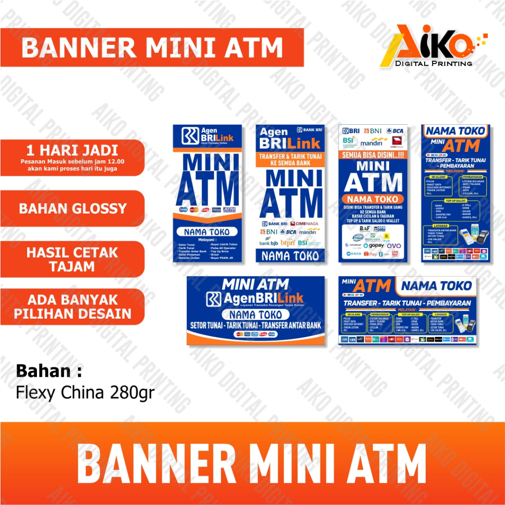 SPANDUK BANNER MINI ATM | MINI ATM BRILINK | MINI ATM