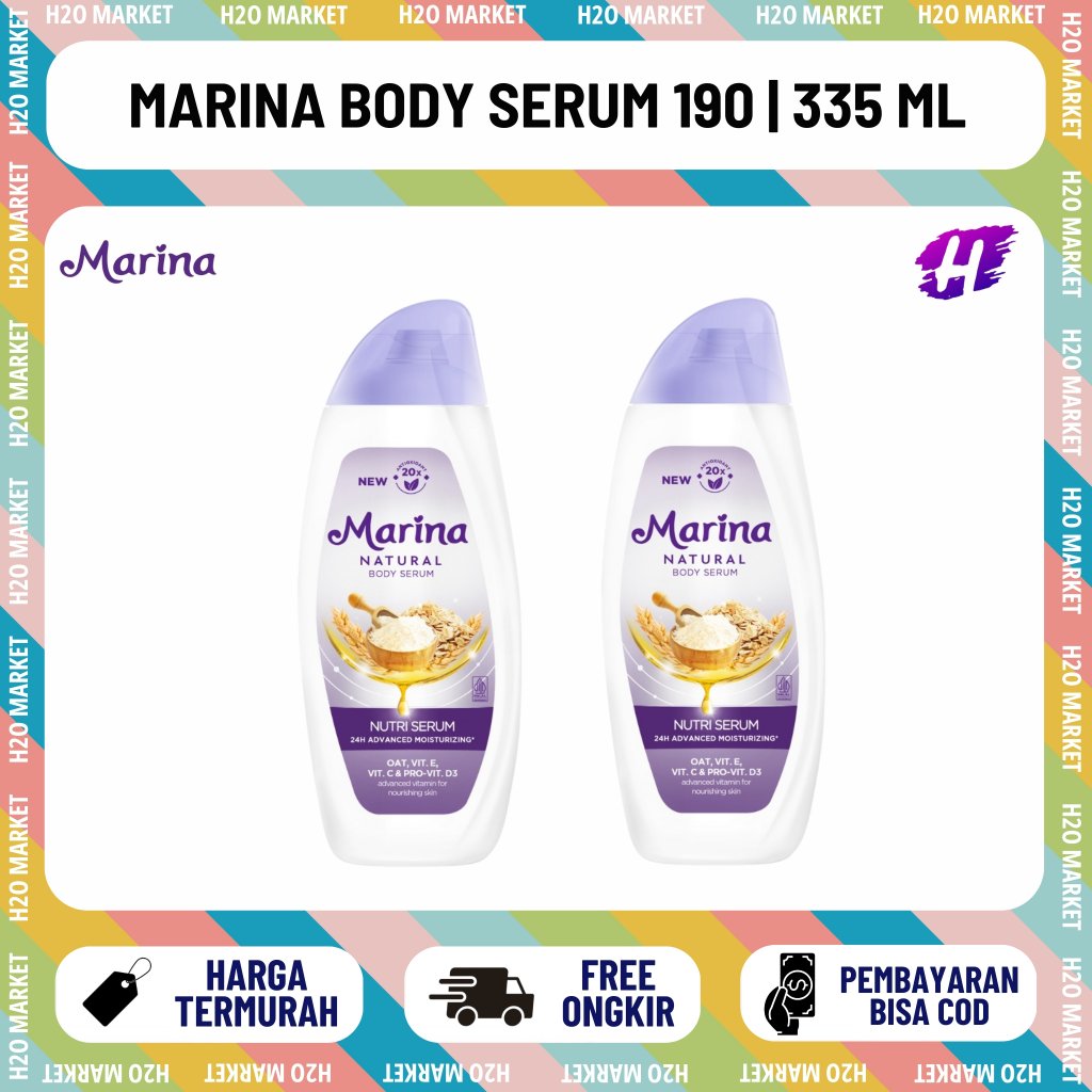 MARINA Natural Body Serum Nutri Serum Lotion 190ml & 335ml | Body Serum Marina