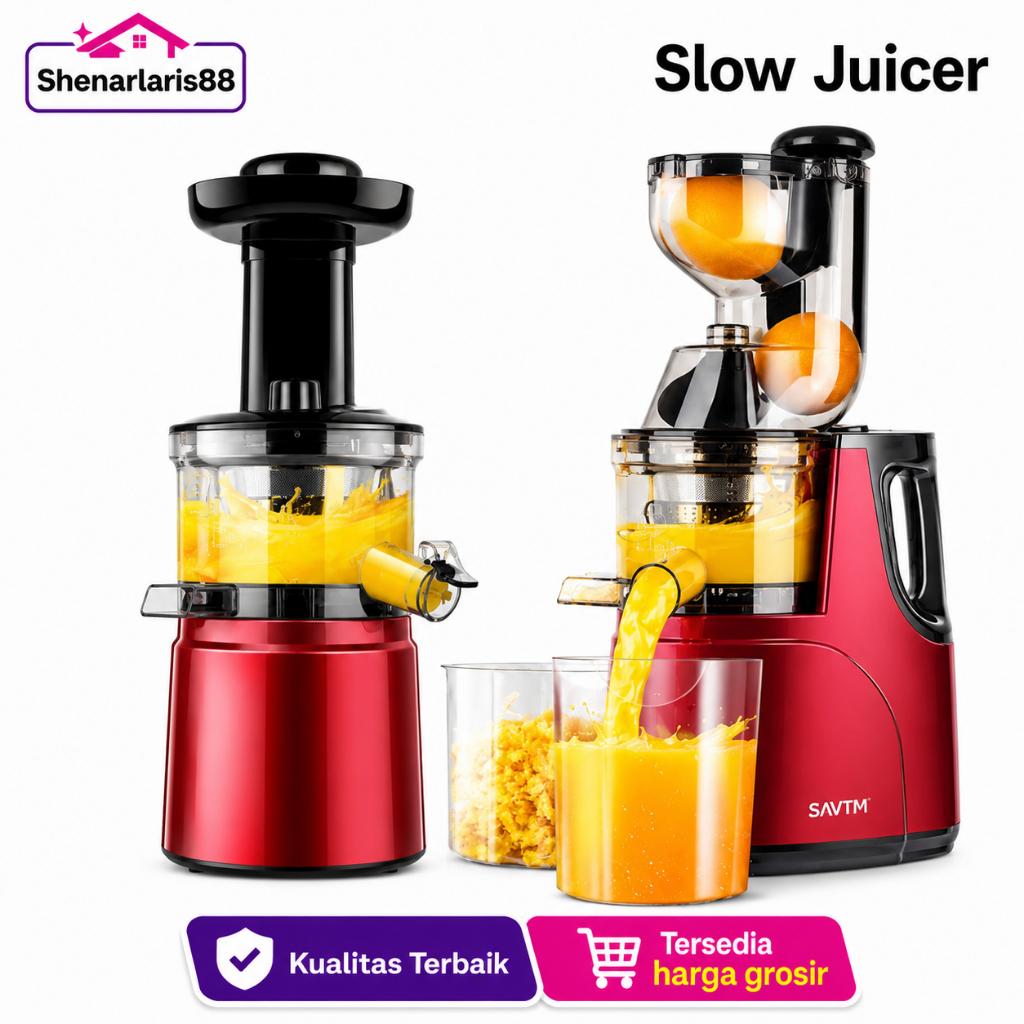 Slow Juicer Buah Sayur Juicer Buah Saringan Terpisah Juicer Blender Buah