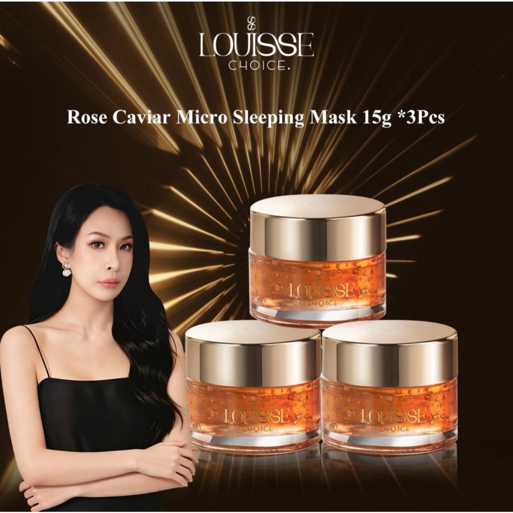 [GET 3] [LIVE] LOUISSE CHOICE Rose Caviar Micro Sleeping Mask Travel Size 45g Bifida Ferment Filtrate Moisturize Firmer Vitamin C DNA SALMON