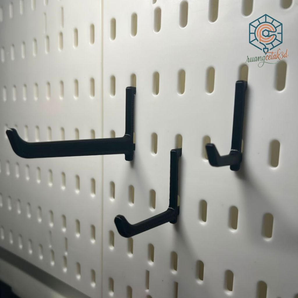 Hook Pegboard Multifungsi Gantungan Gunting Kunci Tools Pegboard Skadis