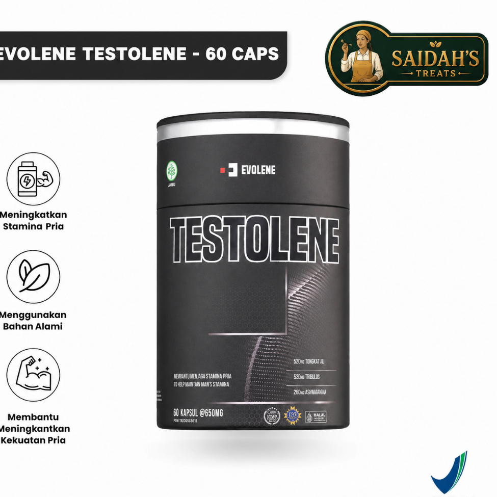 EVOLENE EvoBoost 30/60 Kapsul Meningkatkan Testosteron Kalium Protein BPOM Halal