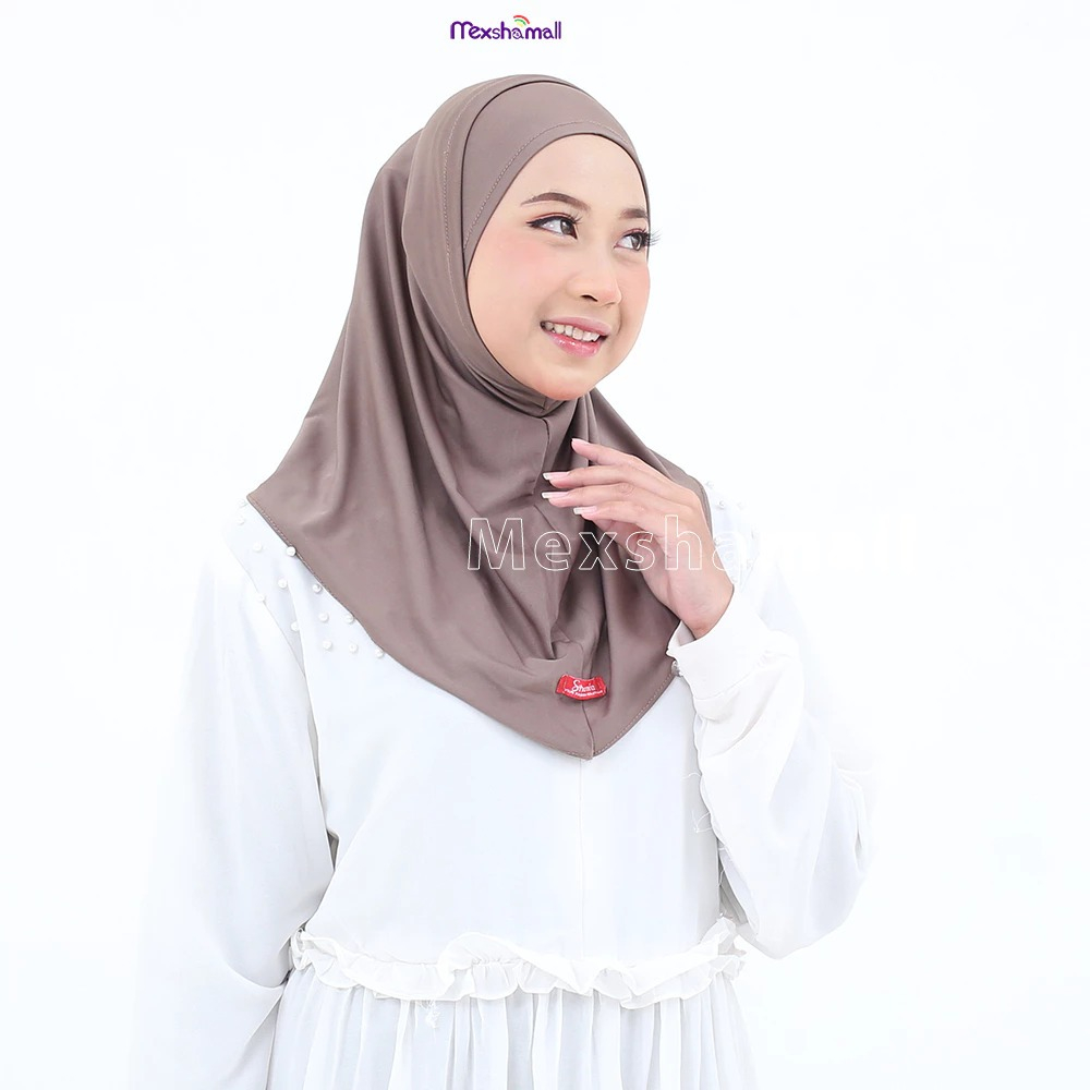SHAMIRA - Hijab Instan Helma Jersey Premium | Hijab Masker Headset Sport By Shamira Official