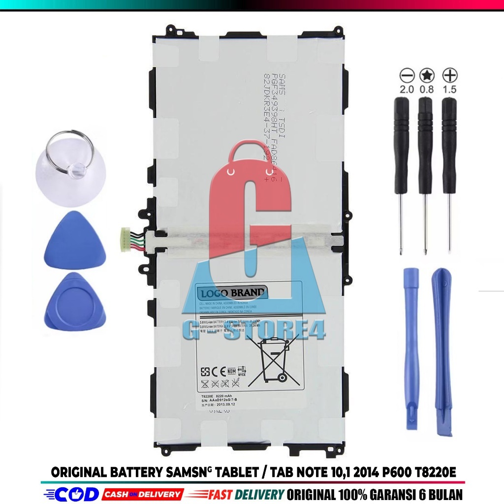 Baterai T8220E Samsung Note 10.1 2014 Edition / T8220E Battery Original 100%
