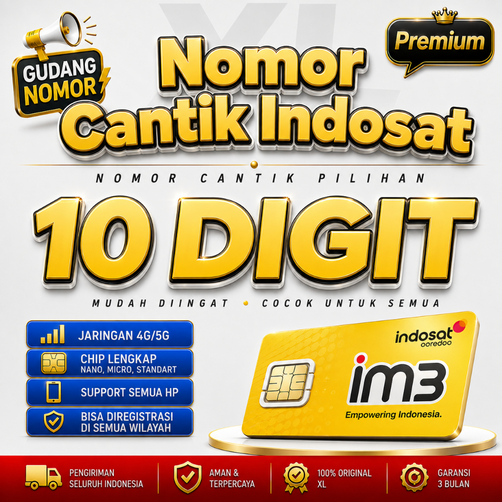 Nomor Cantik Im3 indosat 10 digit RATUSAN MURAH. kartu perdana 10 digit im3 indosat