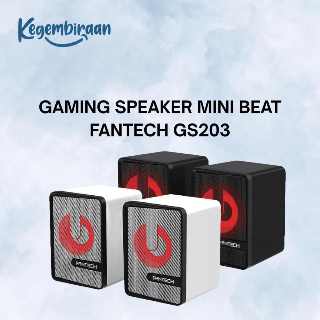Gaming Speaker Mini Beat Fantech GS203 Bass Speaker Kabel USB+Jack Volume Control - Hitam