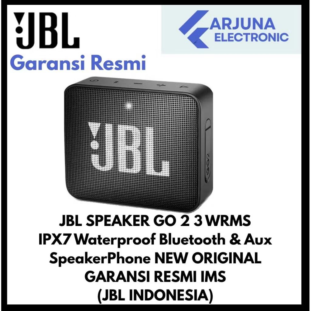 JBL GO 2 BLACK GARANSIRESMI IMS / INDNNESIA