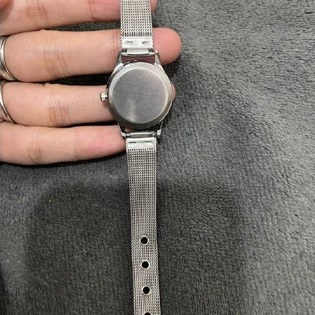 PRELOVED Jam Tangan Wanita Silver Mesh Black Dial Model Calvin Klein Elegan Woman Watch