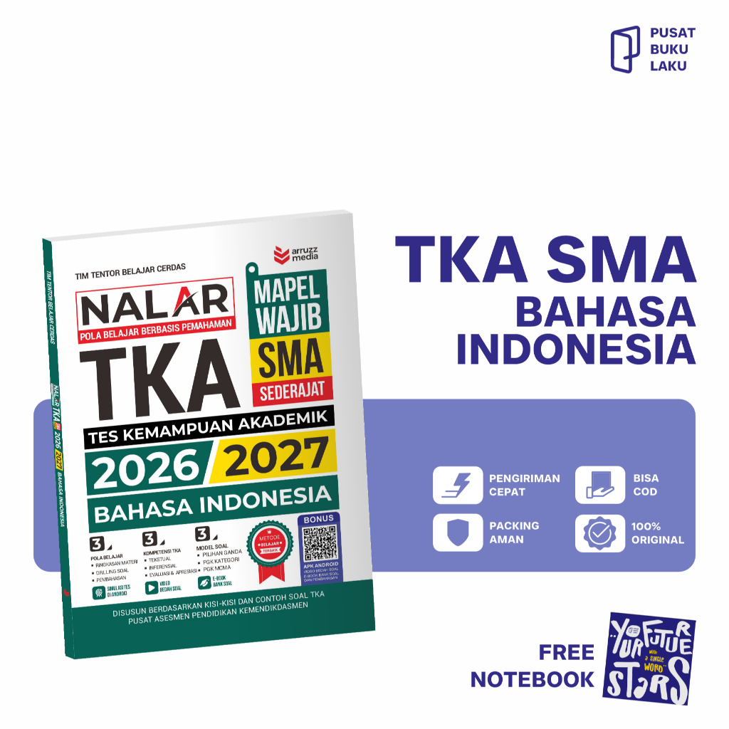 TKA SMA 2026/2027 BAHASA INDONESIA - BUKU NALAR RINGKASAN MATERI & LATIHAN SOAL MAPEL WAJIB TKA SMA