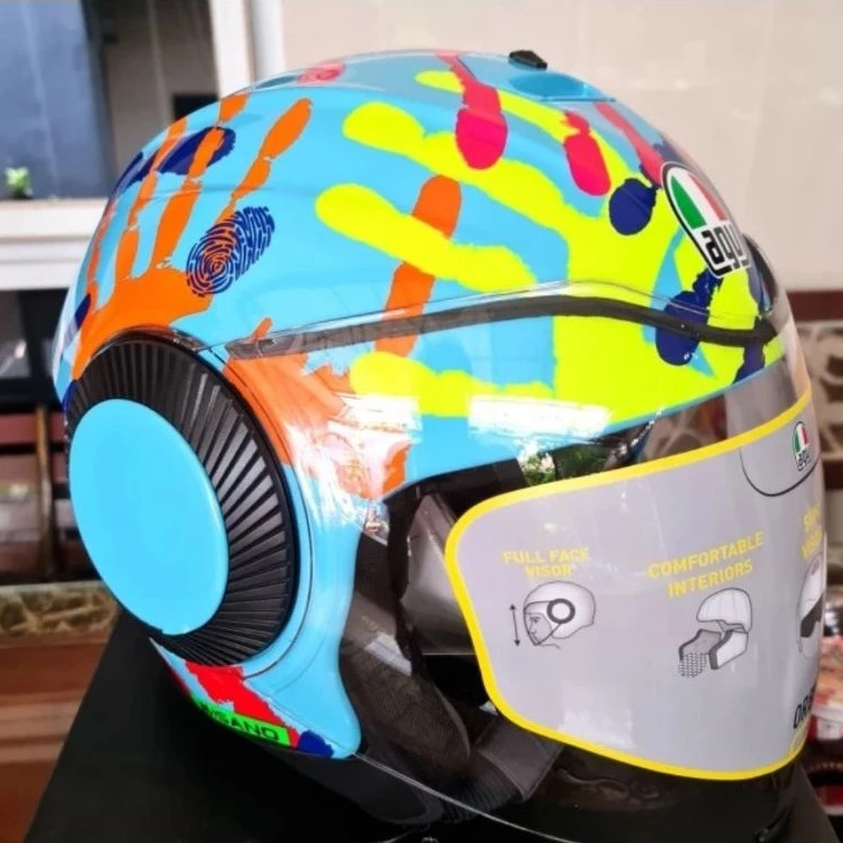 HELM AGV ORBYT MISANO 2014 ORIGINAL - Double Visor - Half Face SNI - M L XL