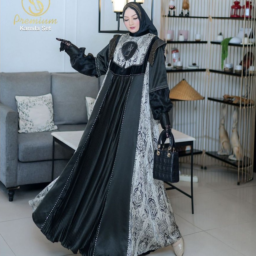 Kamila Gamis Premium by Ivas Production | Gamis Wanita Muslimah Elegan Mewah
