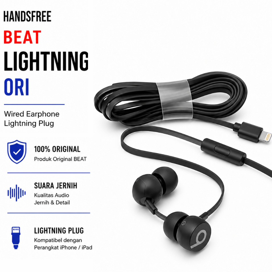 earphone Beats Lightning handsfree headset Lightning Plug in - ear Wired Earphone Ori