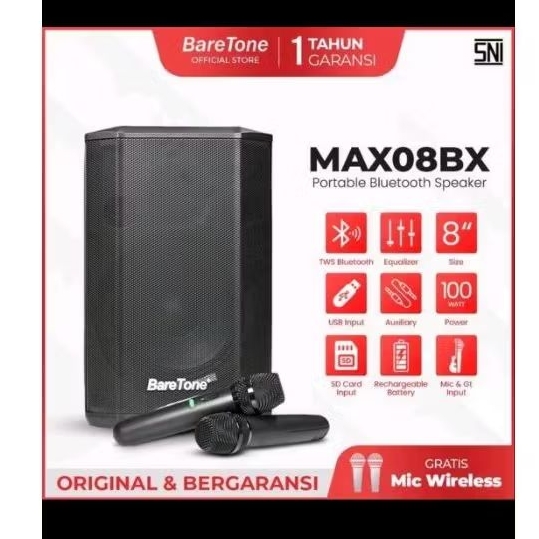 Baretone Wireless Ampli 8" 8 BX