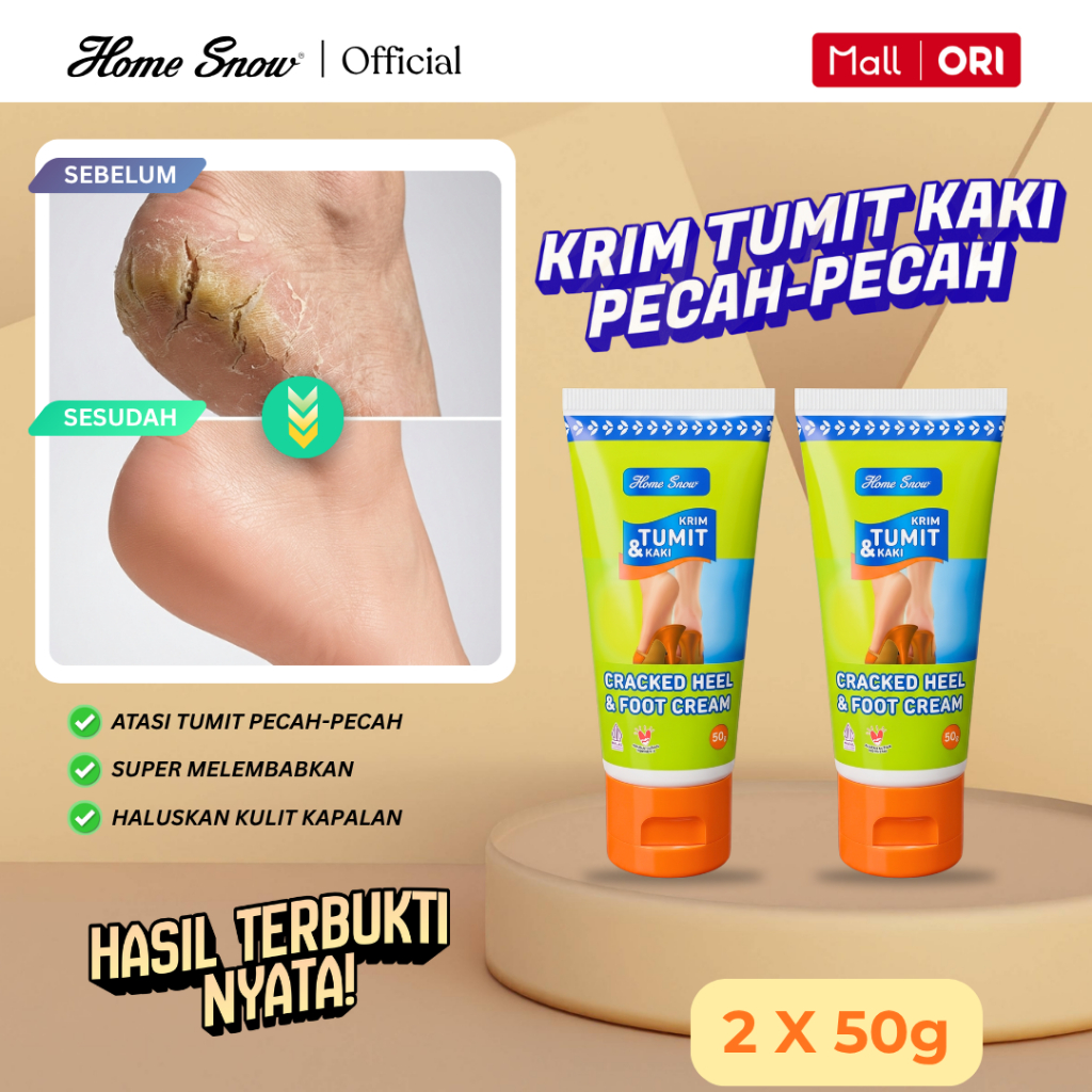 2pcs-HOME SNOW KRIM TUMIT KAKI CRACKED HEEL & FOOT CREAM 50g Krim Kaki Pecah Pecah Cream Kaki Pecah 