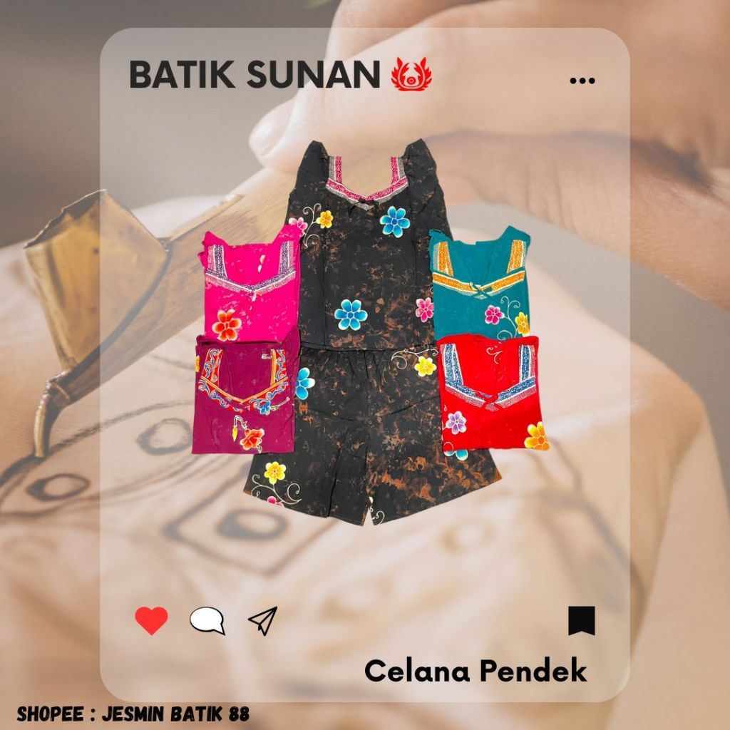 Batik Sunan Shortpants (Setelan Celana Pendek) Hotpants Besar
