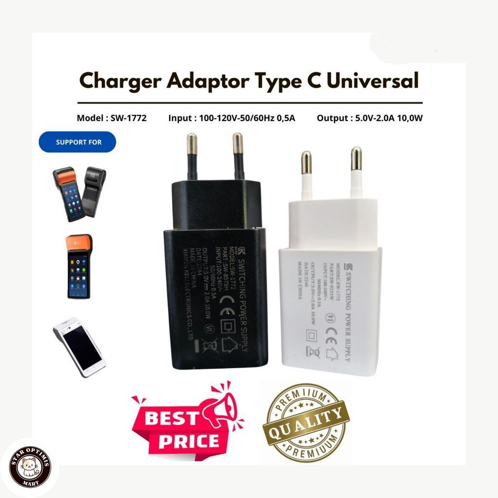 Charger Adaptor Universal EDC BCA SUNMI DLL Non Logo Type C