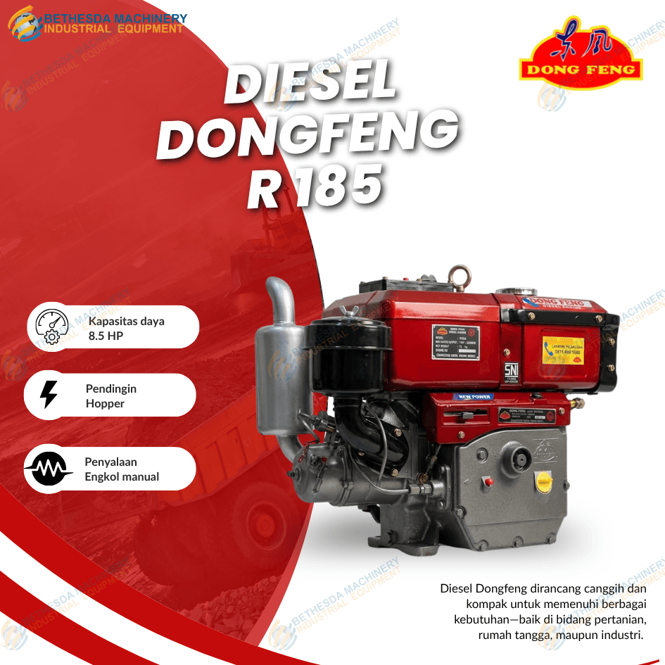 Jual Diesel DONG FENG 10 HP 10 PK Mesin Penggerak ( R 185 )