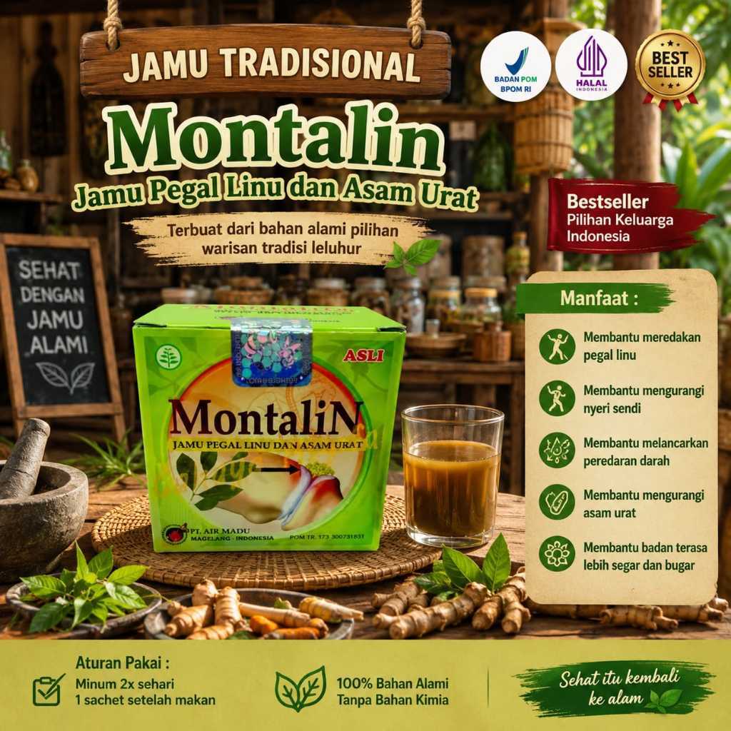 Produk Berkhasiat Obat Tradisional Kapsul Herbal BerstSeller KaMontalinkan 1 Box Isi 40 kapsul Bisa 