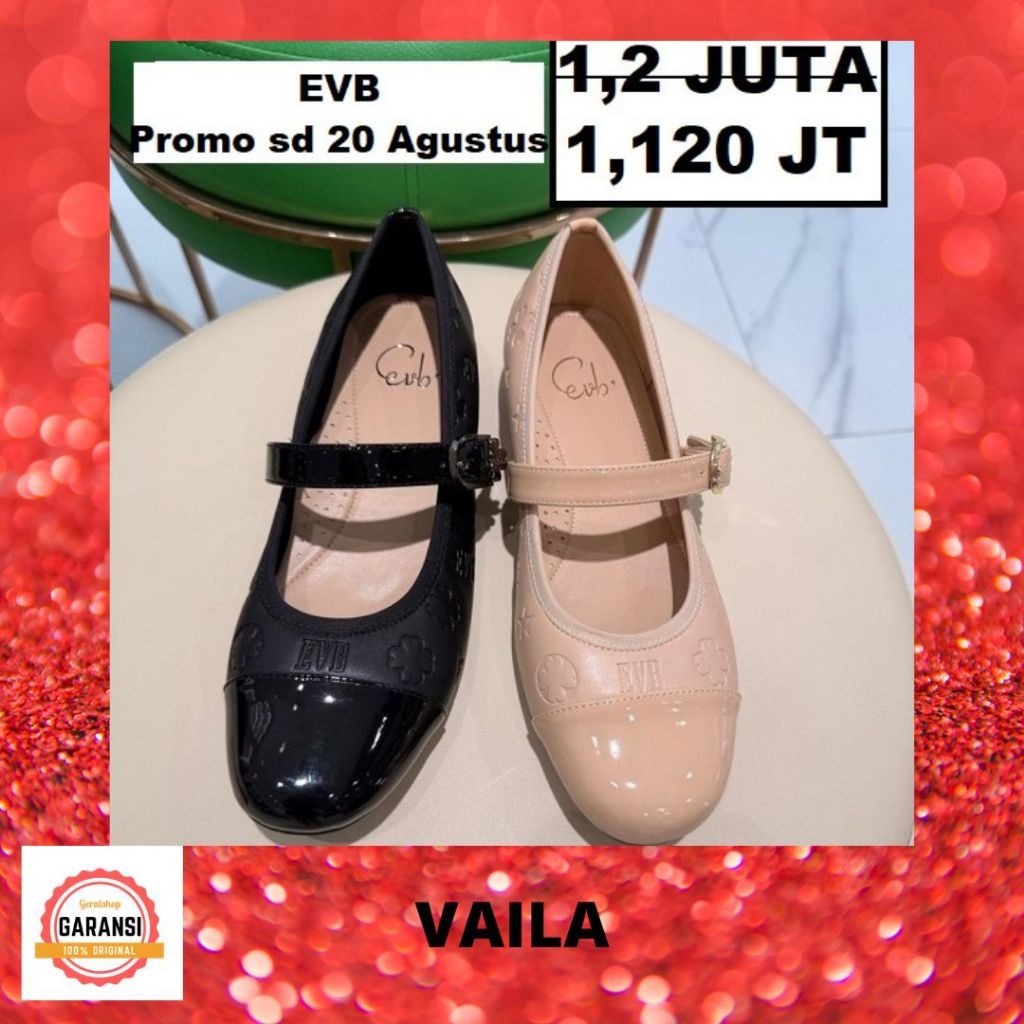 Sepatu flat shoes EVB wanita seri VAILA SALE 100% original