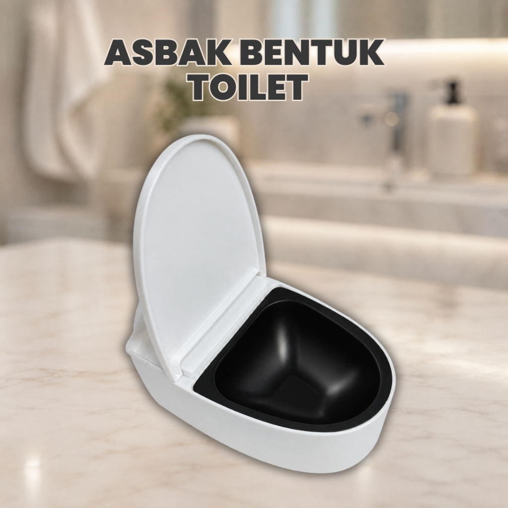 TUTU Asbak Bentuk Toilet Kloset WC Asbak Lucu Unik Tempel Asbak Tempel