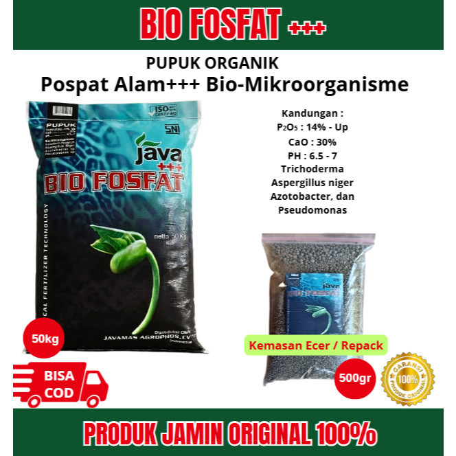 Pupuk Organik Bio Fosfat | Phospat Alam+++ | Bio-Mikrooorganisme Trichoderma 500 Repack