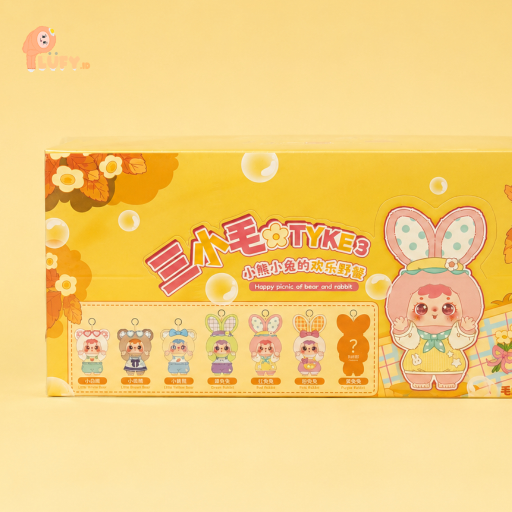 Blind Box Figure Samuel Tyke 3 Happy Picnic of Bear / Collectible Mini Figure (Satuan)