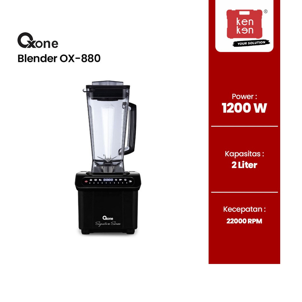 OXONE - Blender Listrik 2 Liter 6 Mata Pisau 1200 Watt 2L OX880