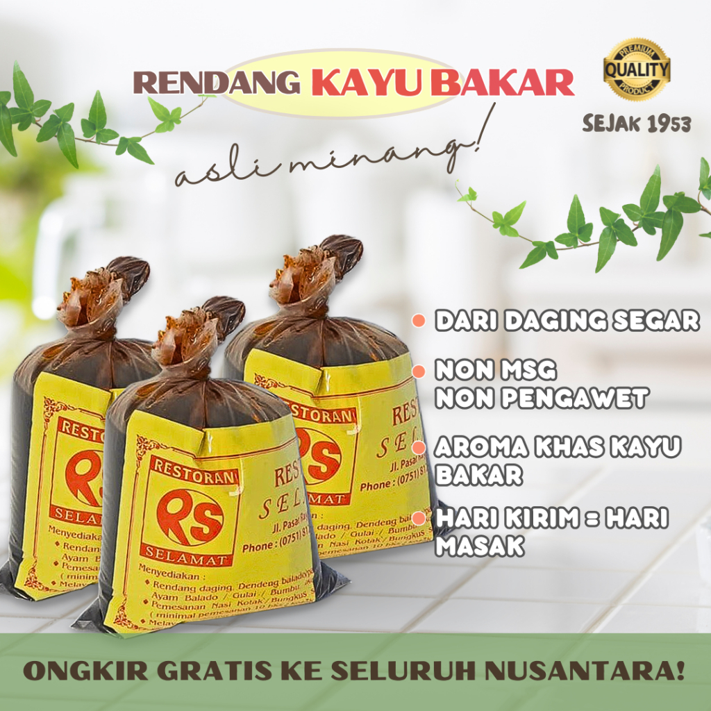 Rendang Daging Selamat Padang Instan Siap Saji