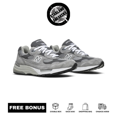 StarlandSneakers - Sneakers NB 992GR Grey Made In USA 100%