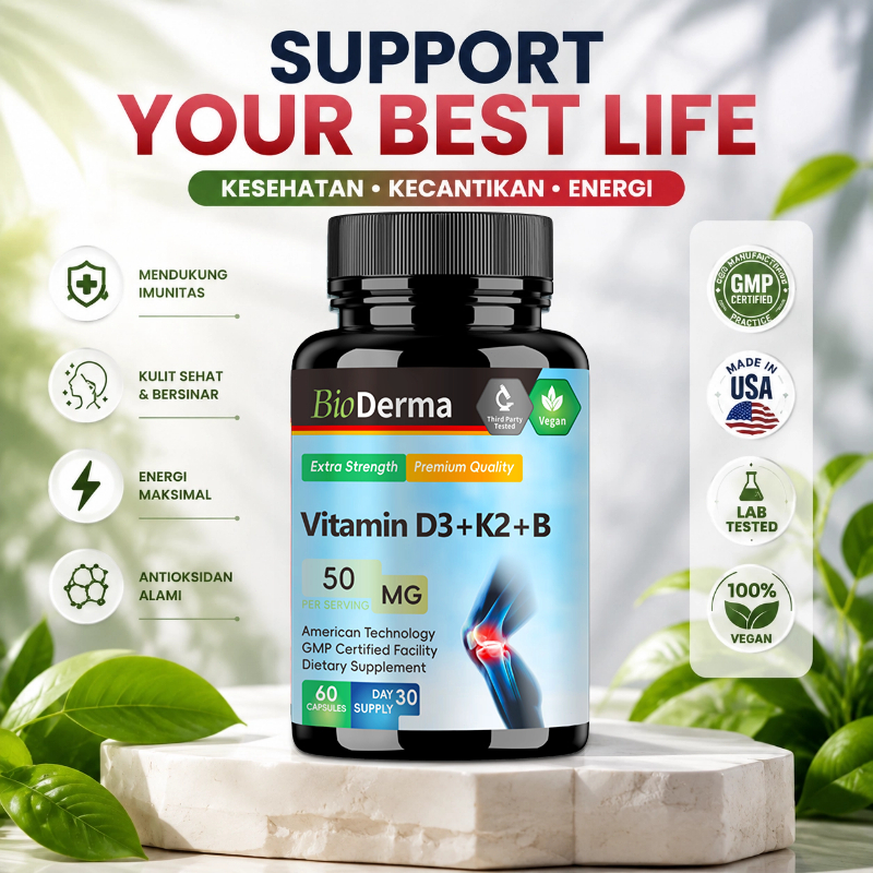Bioderma D3K2 B Bantu Atasi Defisiensi Vitamin Tingkatkan Energi Alami Hasil Terlihat Lebih Sehat