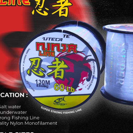 UTC Ninja Line | Senar Pancing Nylon Monofilamen | Super Kuat 8-60LB | Air Tawar & Air Laut
