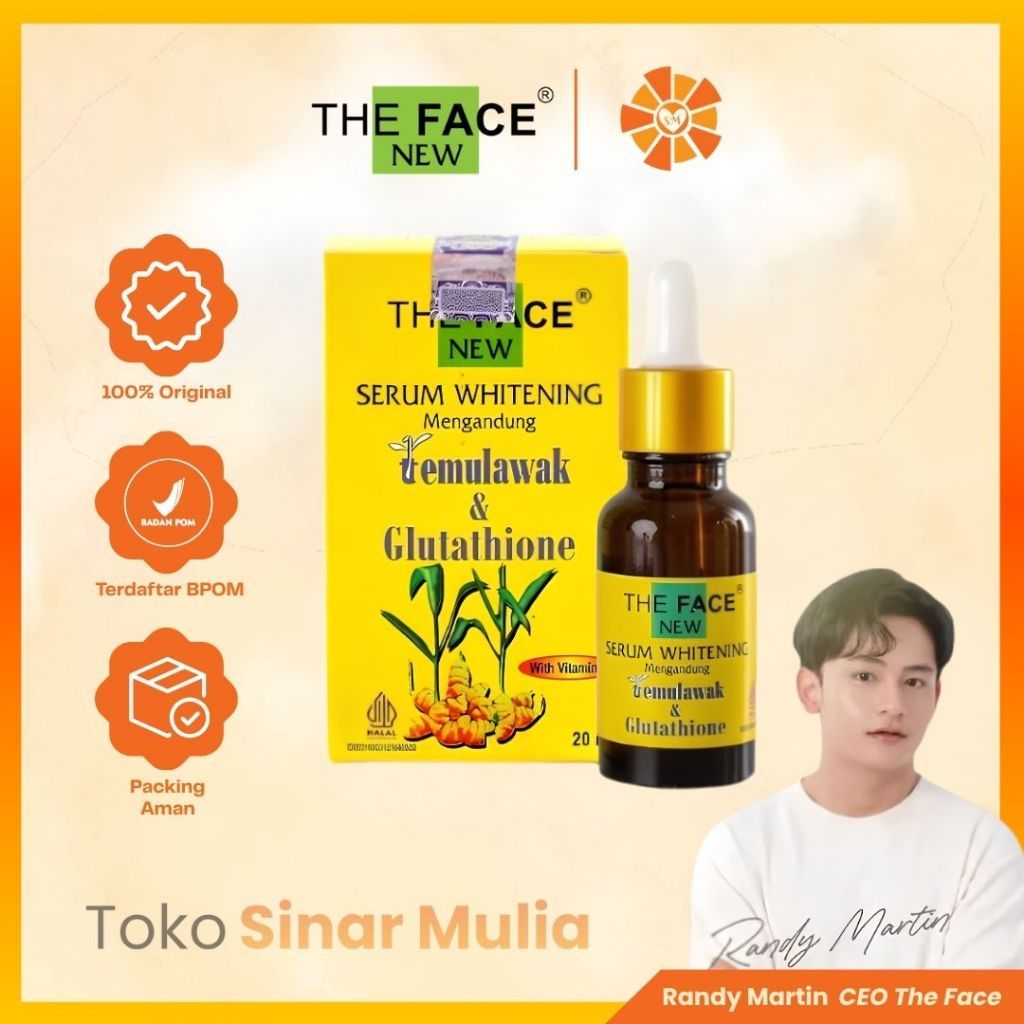 THE FACE Temulawak Serum with Glutathione 20ml - Serum Perawatan Kulit Wajah