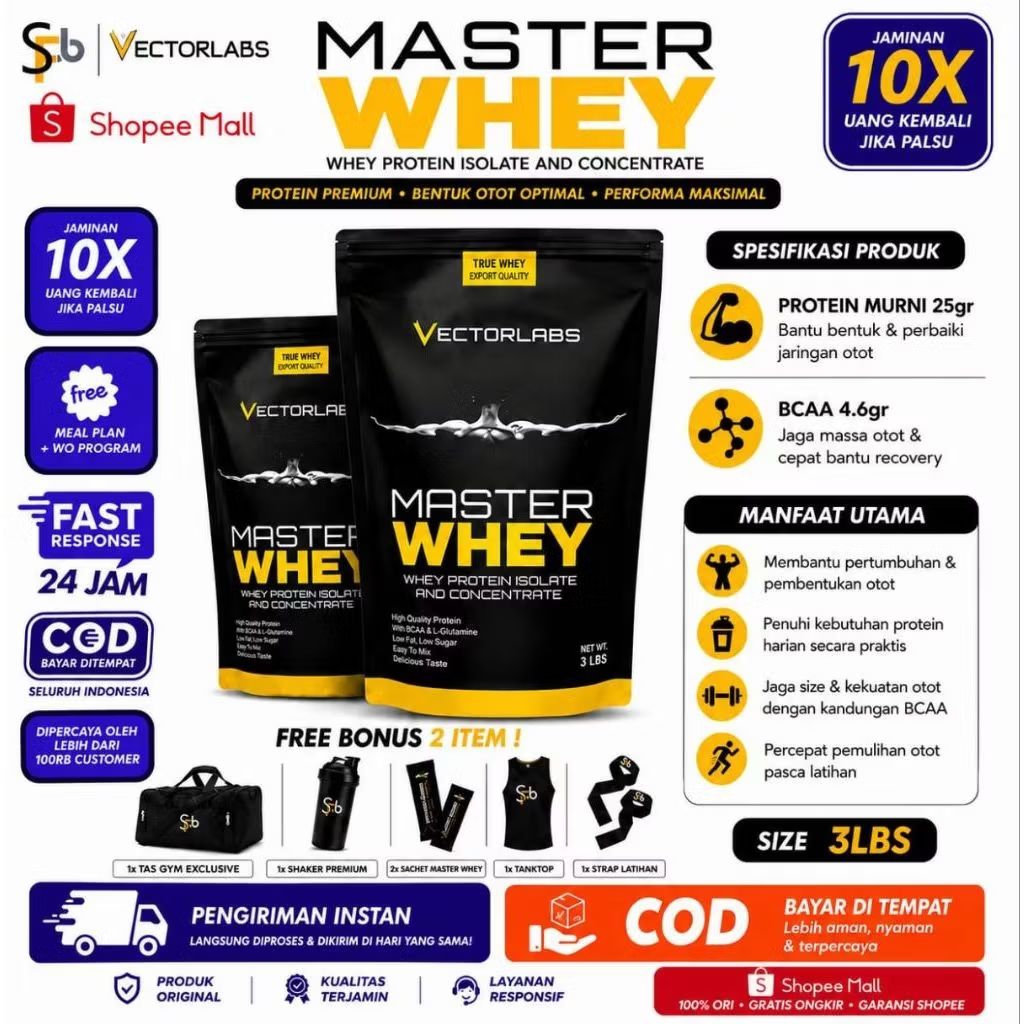 VECTORLABS Master Whey 6 Lbs  2 Pouch Vectorlabs