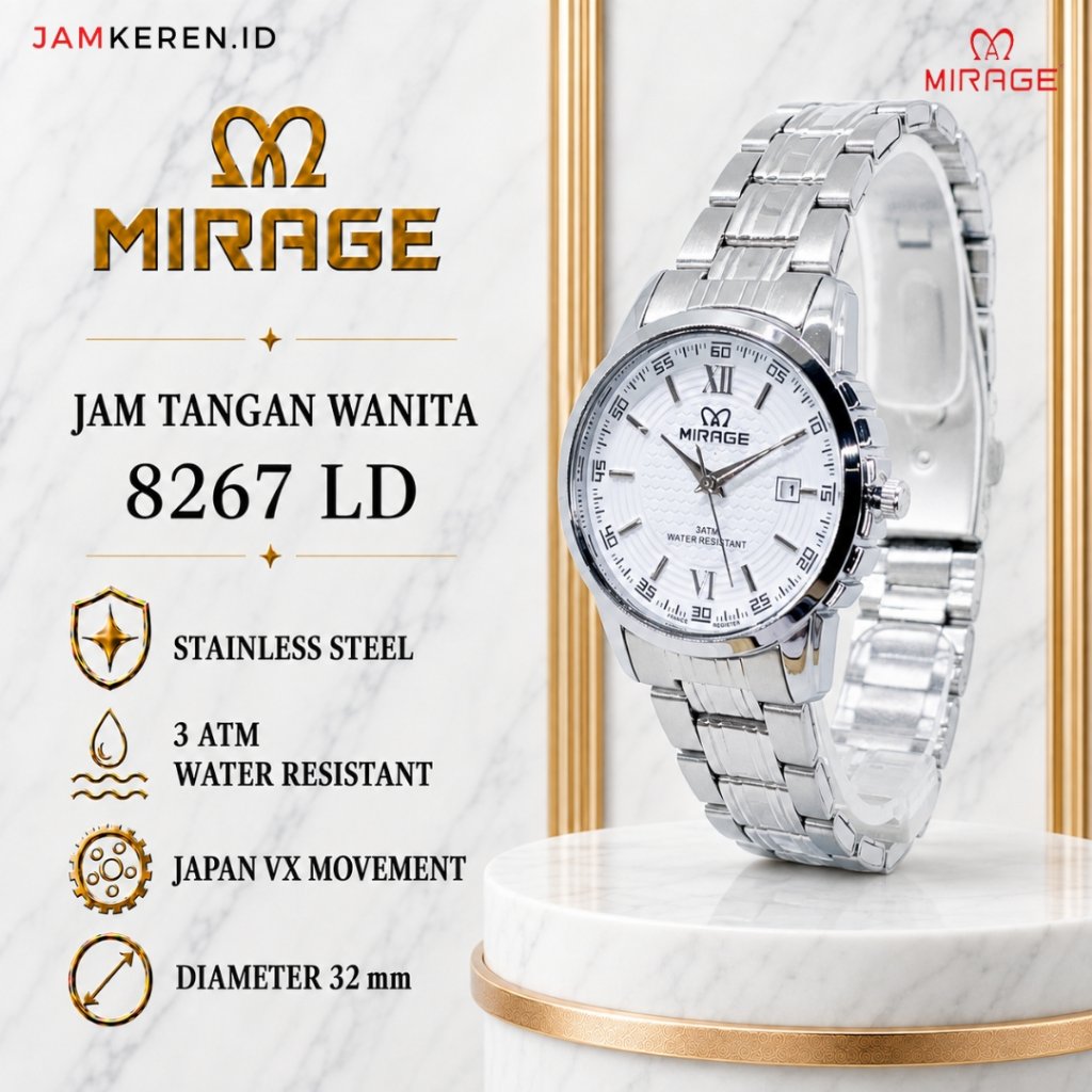 Mirage | Jam Tangan Wanita | Jam Tangan Wanita Kecil | Jam Tangan - Mirage 8267 LD Fashion