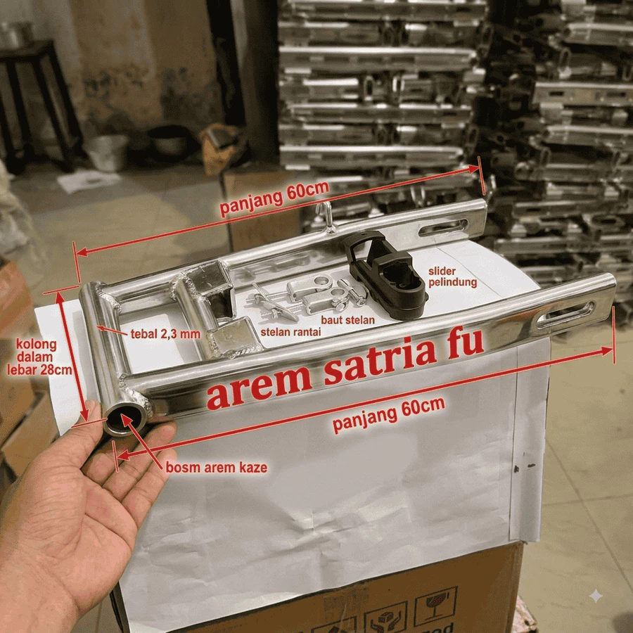 ARM LONG SATRIA FU RACING  panjang 60cm lebar dalam 28 cm SWING AReM SUZUKI SATRIA FU