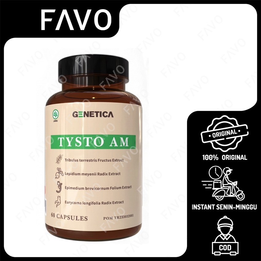 Genetica Tysto AM Suplemen Stamina Pria - 60 Kapsul