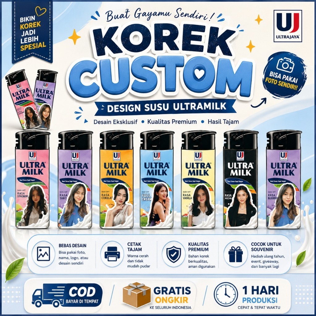 KOREK API CUSTOM ULTRAMILK UNIK / KOREK API UNIK / KOREK API CUSTOM FOTO / KOREK GAS Aesthetic