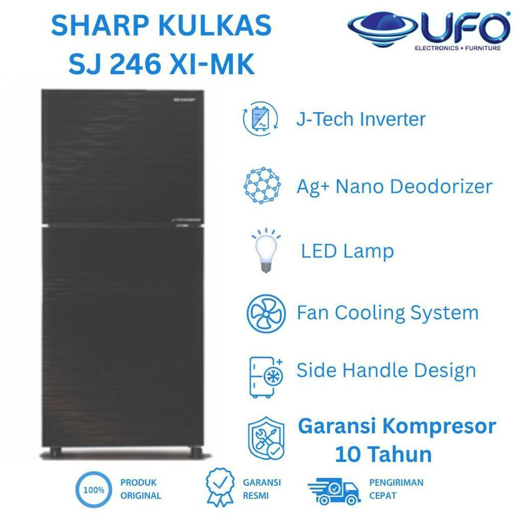 SHARP SJ246XIMK Kulkas 2 Pintu J-Tech inverter